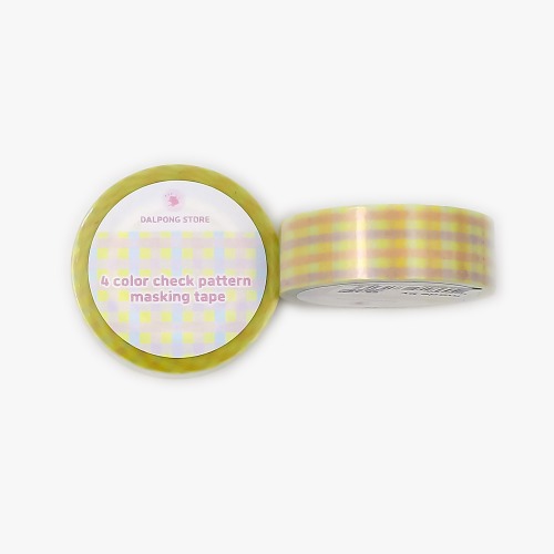 4 color check pattern masking tape 달퐁