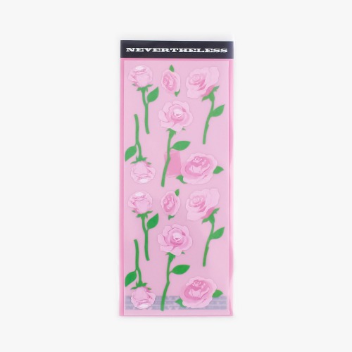 pink rose sticker NEVERTHELESS